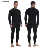 Scuba Diving Suit for Men 5mm Neoprene Wetsuit Winter Swimsuit One-Piece Front Zipper Long Sleeve Spearfishing Hunting Fish Suit
