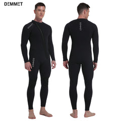 Scuba Diving Suit for Men 5mm Neoprene Wetsuit Winter Swimsuit One-Piece Front Zipper Long Sleeve Spearfishing Hunting Fish Suit