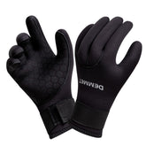 DEMMET 3mm 5mm Neoprene Diving Winter Heated Gloves for Men Women Diver Wetsuit Snorkeling Canoeing Spearfish Underwater Hunting Glove