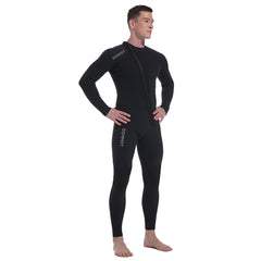 Scuba Diving Suit for Men 5mm Neoprene Wetsuit Winter Swimsuit One-Piece Front Zipper Long Sleeve Spearfishing Hunting Fish Suit