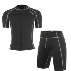 Wetsuit Top Short Sleeve 1.5mm/3mm Men Women Neoprene Shorts Wetsuit Pants High Stretch Wetsuit Jacket Couple's Front Zip Wetsuit Shirts Swim Dive Snorkeling Surf Kayak Canoe