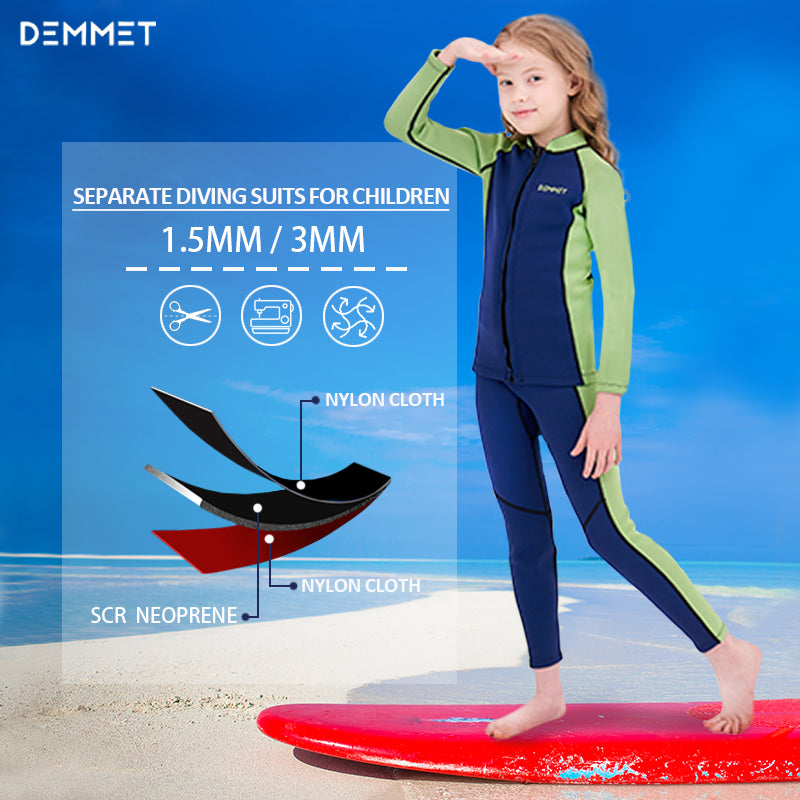 Children's split color matching wetsuit 1.5mm/3MM