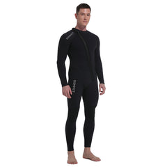 Scuba Diving Suit for Men 5mm Neoprene Wetsuit Winter Swimsuit One-Piece Front Zipper Long Sleeve Spearfishing Hunting Fish Suit