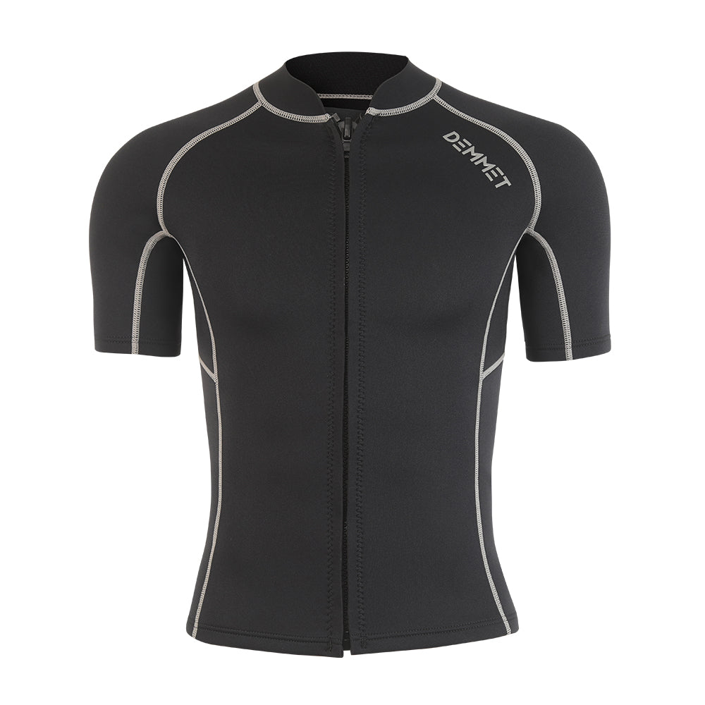Wetsuit Top Short Sleeve 1.5mm/3mm Men Women Neoprene Shorts Wetsuit Pants High Stretch Wetsuit Jacket Couple's Front Zip Wetsuit Shirts Swim Dive Snorkeling Surf Kayak Canoe