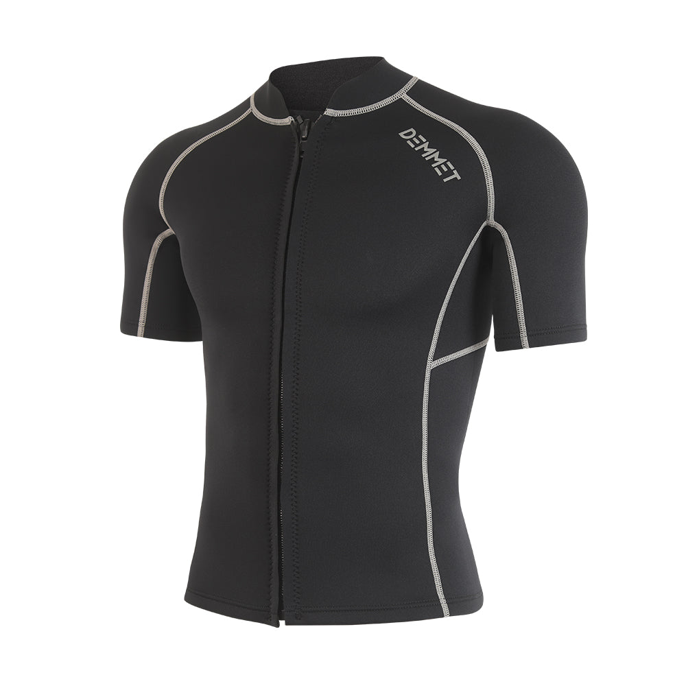 Wetsuit Top Short Sleeve 1.5mm/3mm Men Women Neoprene Shorts Wetsuit Pants High Stretch Wetsuit Jacket Couple's Front Zip Wetsuit Shirts Swim Dive Snorkeling Surf Kayak Canoe